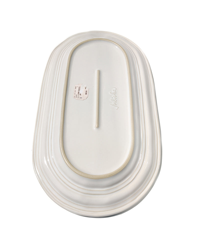Juliska Acanthus Gold Hostess tray in whitewashed finish view 4