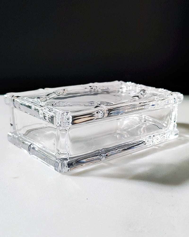 TIFFANY & Co. BAMBOO GLASS BOX WITH LID