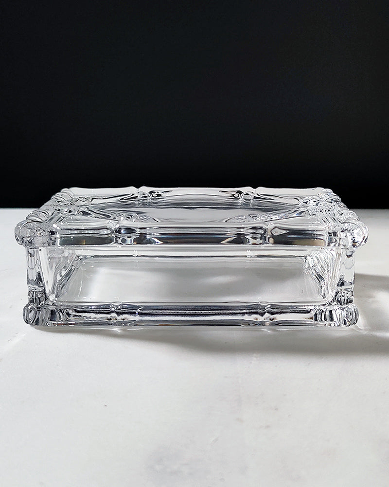 TIFFANY & Co. BAMBOO GLASS BOX WITH LID