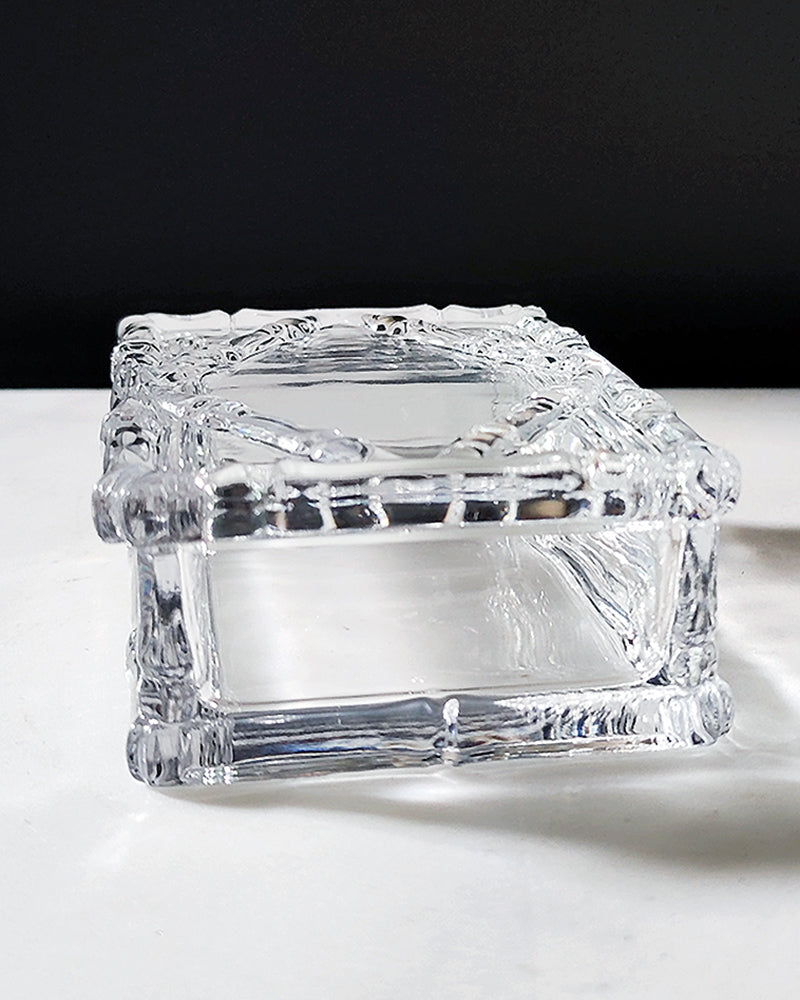 TIFFANY & Co. BAMBOO GLASS BOX WITH LID