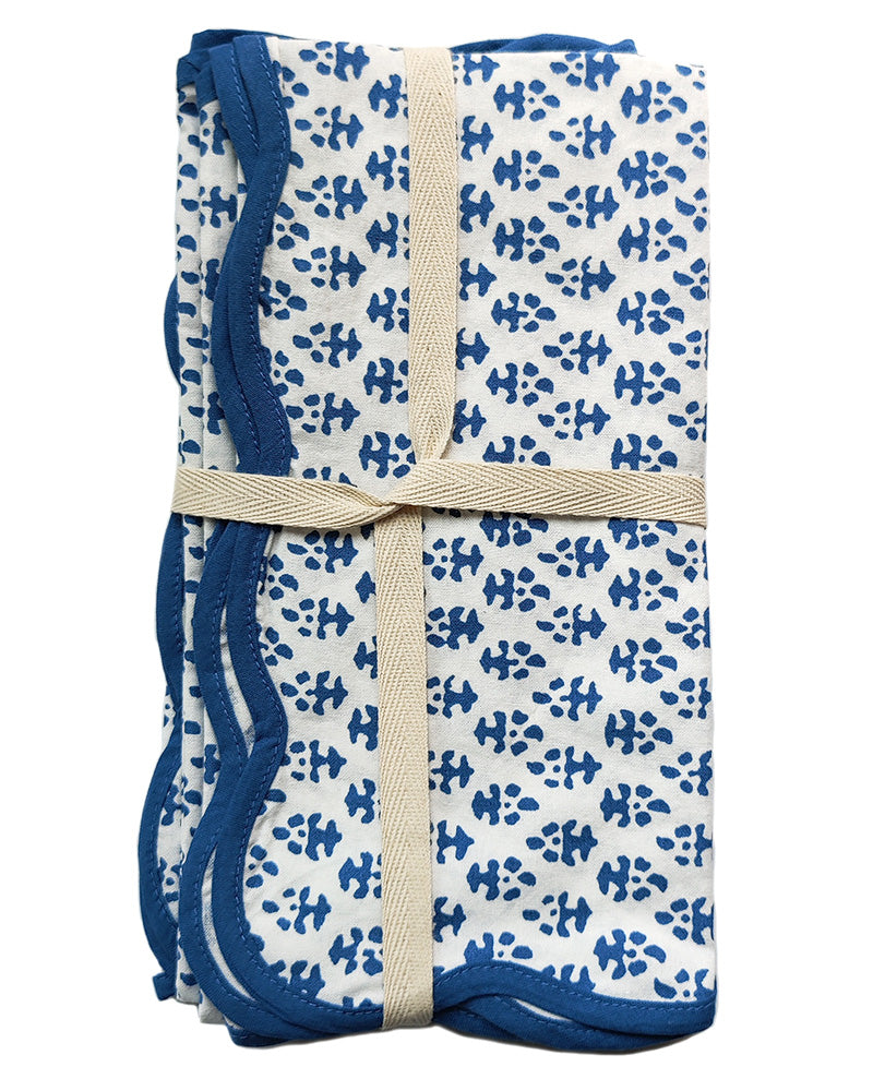 AMANDA LINDROTH BATIK NAPKINS BLUE Set of 4