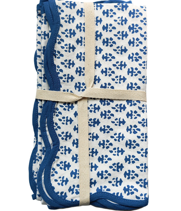 AMANDA LINDROTH BATIK NAPKINS BLUE Set of 4