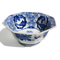 BLUE & WHITE OCTAGONAL BOWL