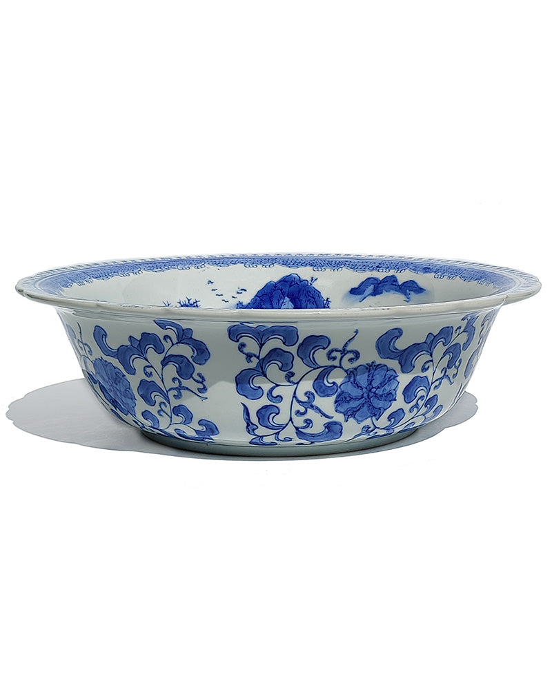 BLUE & WHITE SCENIC BOWL