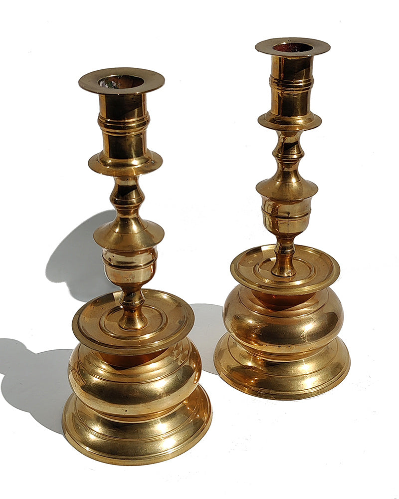 BRASS CANDLESTICKS, Pair No. 3