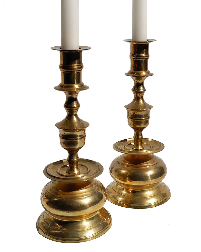 BRASS CANDLESTICKS, Pair No. 3