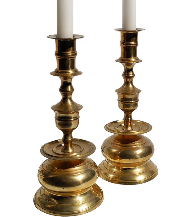 BRASS CANDLESTICKS, Pair No. 3