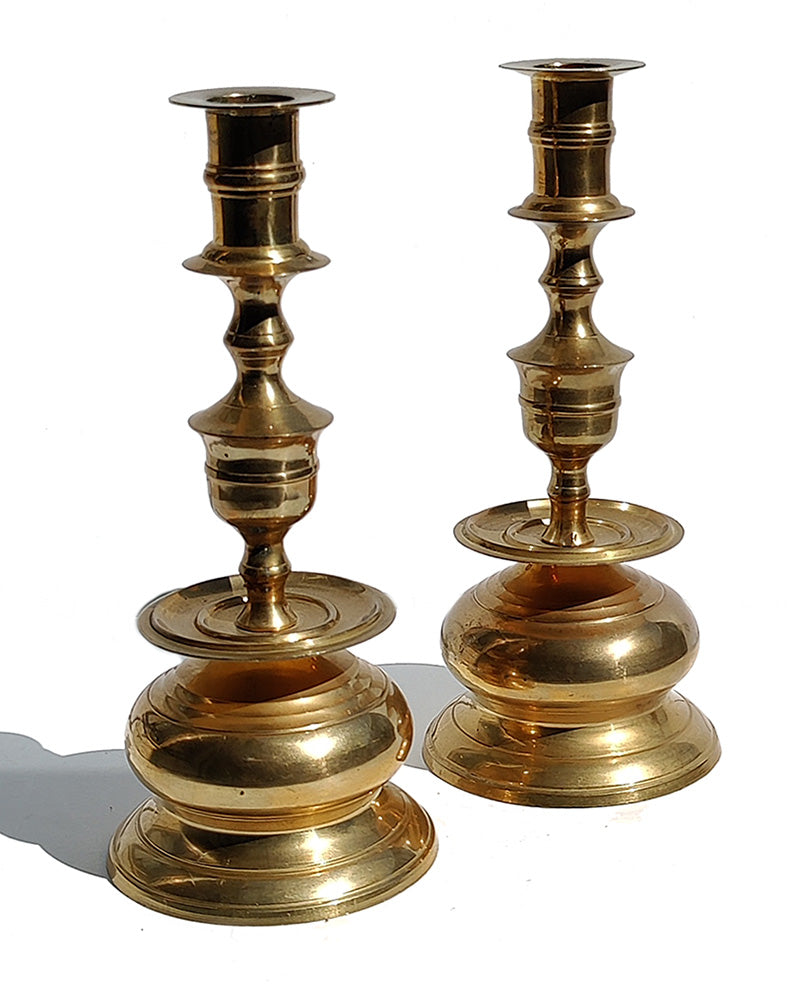 BRASS CANDLESTICKS, Pair No. 3