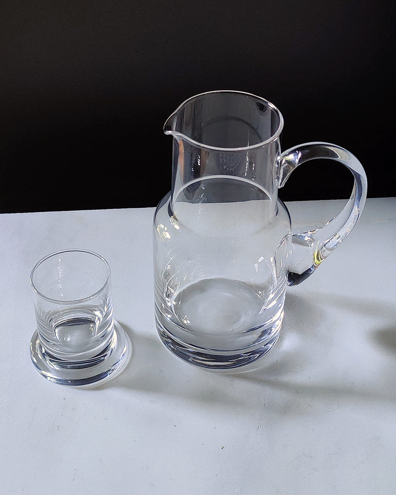 GLASS BEDSIDE WATER CARAFE & CUP