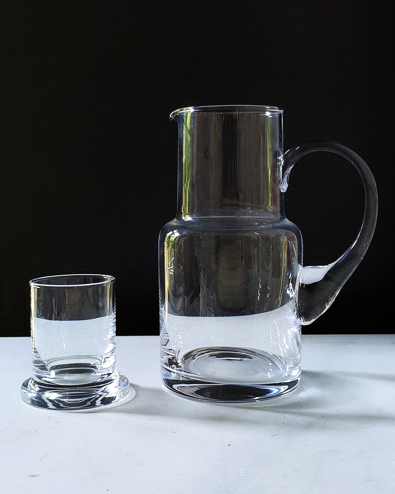 GLASS BEDSIDE WATER CARAFE & CUP