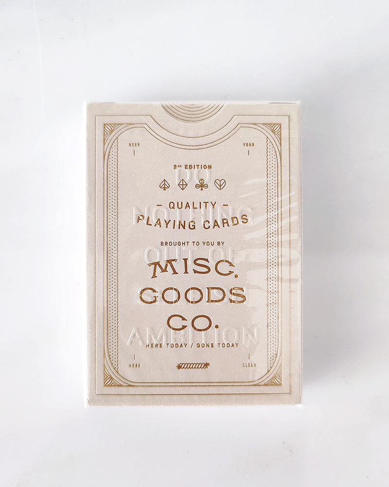 MISC. GOODS CO. IVORY PLAYING CARDS