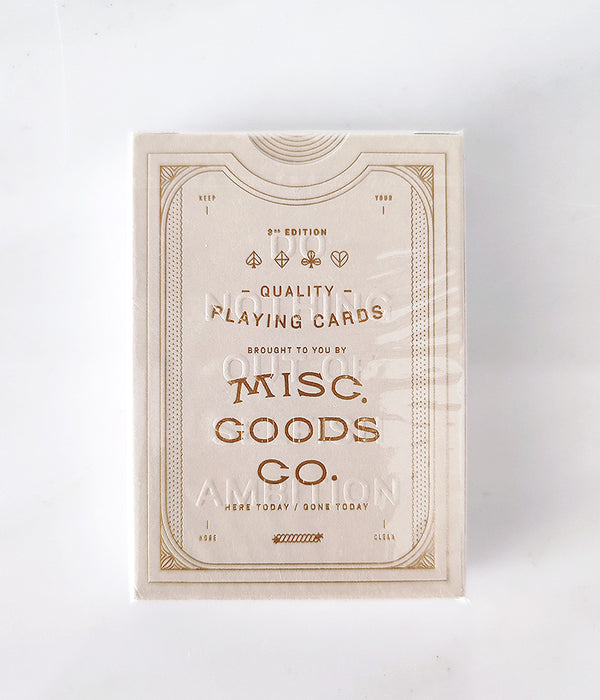 MISC. GOODS CO. IVORY PLAYING CARDS