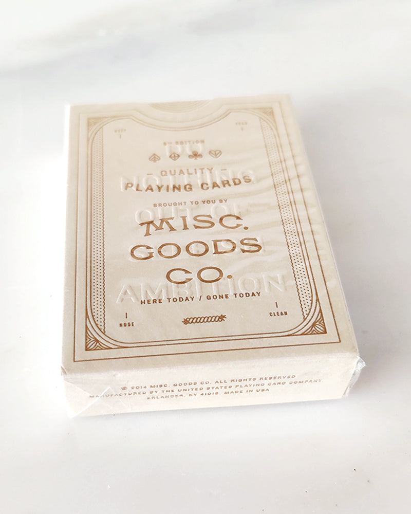 MISC. GOODS CO. IVORY PLAYING CARDS