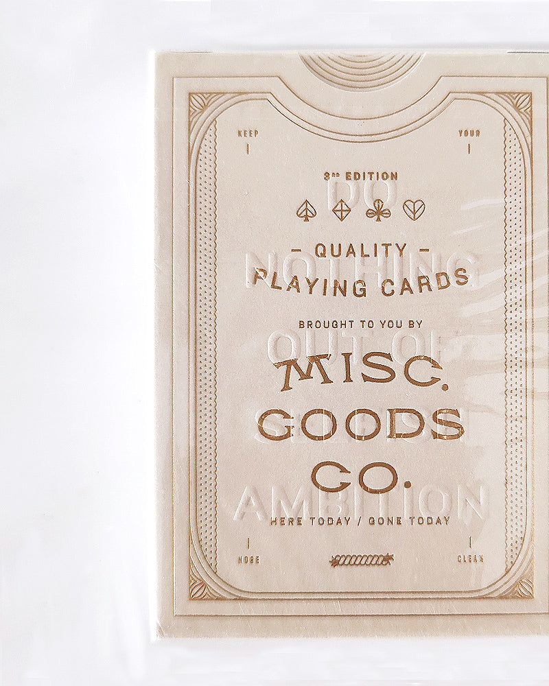 MISC. GOODS CO. IVORY PLAYING CARDS