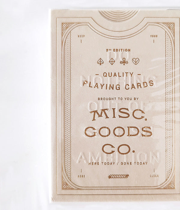 MISC. GOODS CO. IVORY PLAYING CARDS