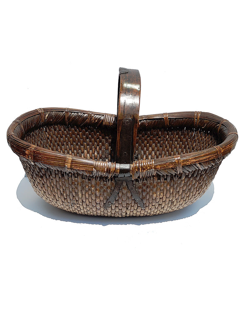 CHINESE WOVEN GATHERING BASKET No. 2