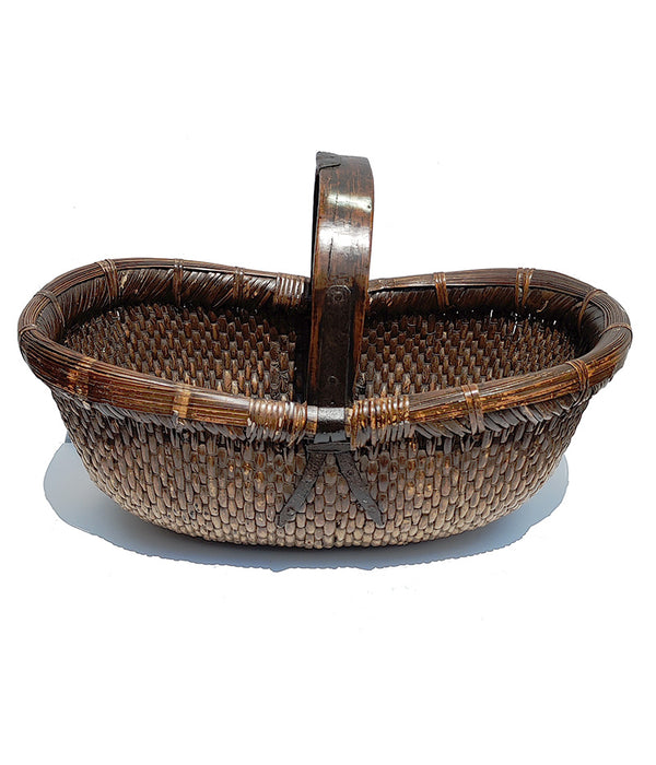 CHINESE WOVEN GATHERING BASKET No. 2