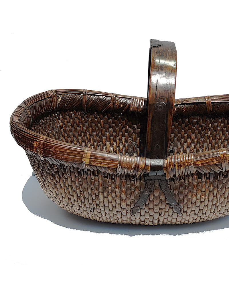 CHINESE WOVEN GATHERING BASKET No. 2