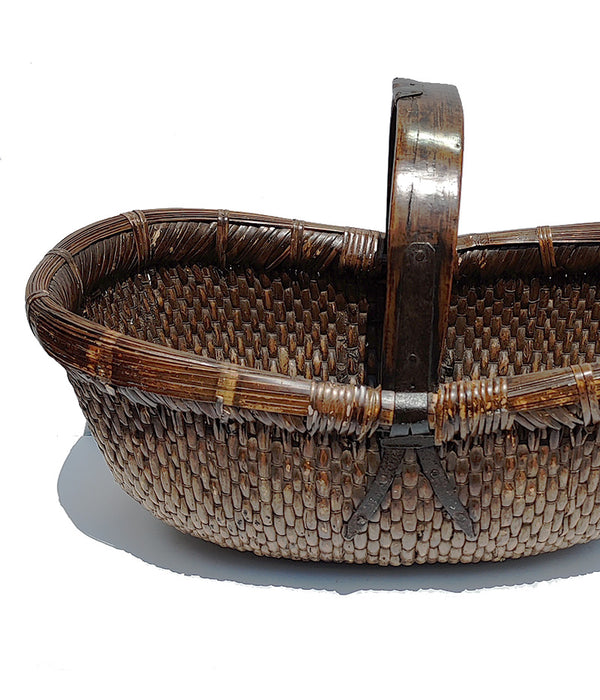 CHINESE WOVEN GATHERING BASKET No. 2