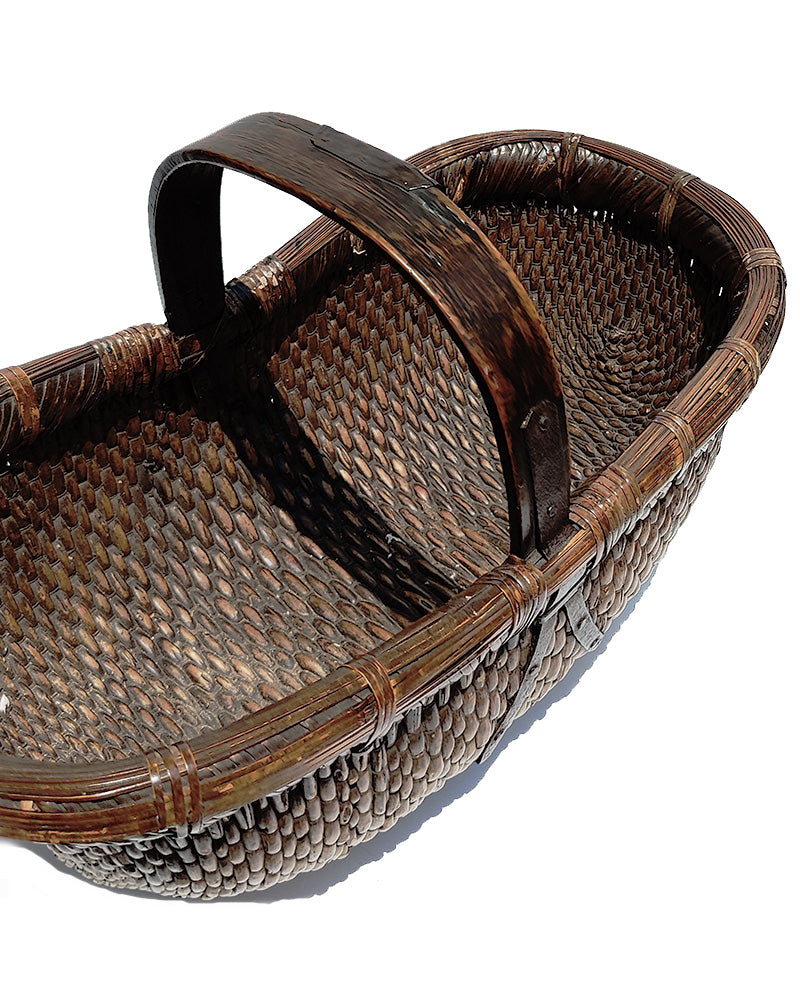 CHINESE WOVEN GATHERING BASKET No. 2