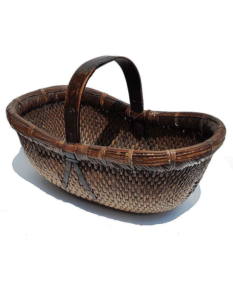 CHINESE WOVEN GATHERING BASKET No. 2