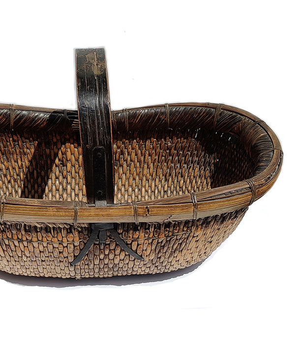 CHINESE WOVEN GATHERING BASKET No. 1