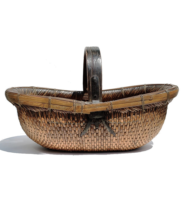 CHINESE WOVEN GATHERING BASKET No. 1