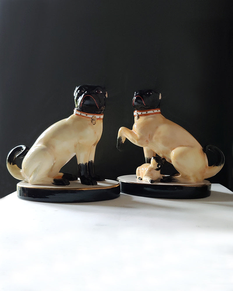 CHELSEA HOUSE PORT ROYAL PUG FIGURINES