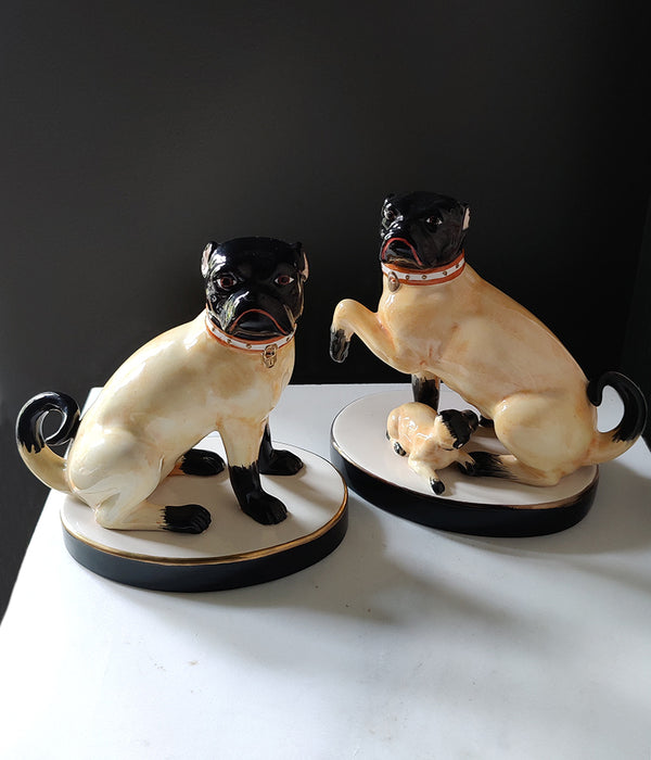 CHELSEA HOUSE PORT ROYAL PUG FIGURINES