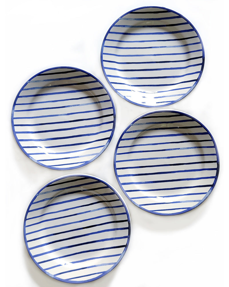 RALPH LAUREN COTE D'AZUR STRIPE PLATES Set