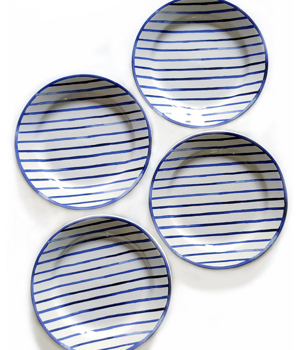 RALPH LAUREN COTE D'AZUR STRIPE PLATES Set