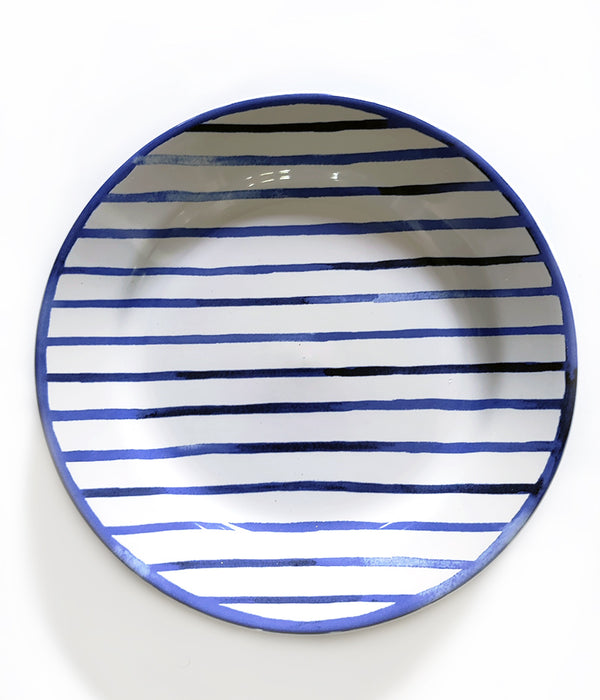 RALPH LAUREN COTE D'AZUR STRIPE SALAD PLATE