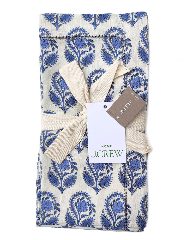 J. CREW BOUQUET BLOCK PRINT NAPKINS