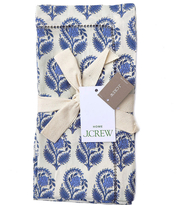 J. CREW BOUQUET BLOCK PRINT NAPKINS