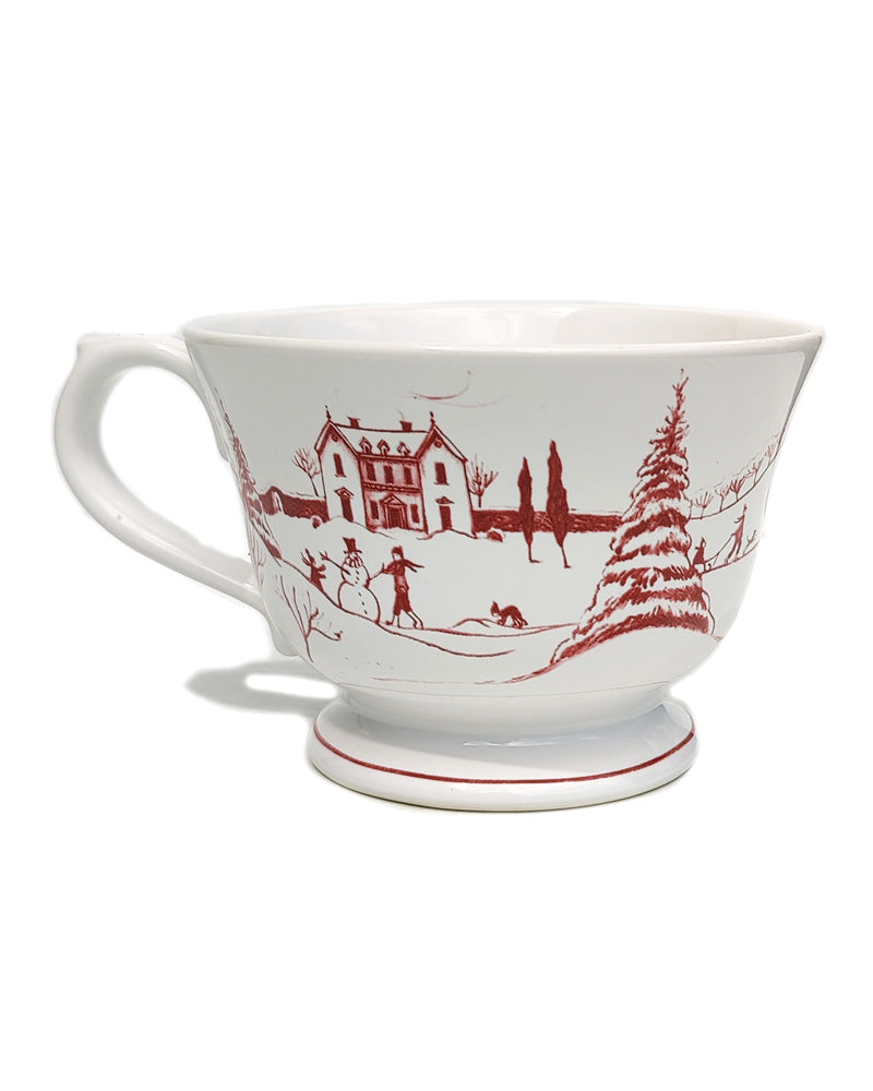 Juliska Country Estate Winter Frolic Comfort cup in ruby