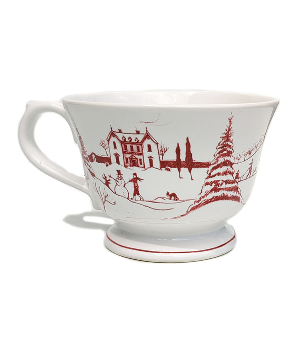 Juliska Country Estate Winter Frolic Comfort cup in ruby
