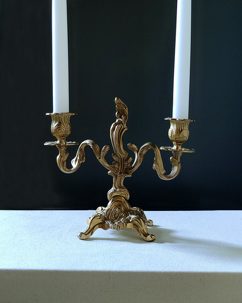 ITALIAN FOOTED CANDLESTICKS, PAIR