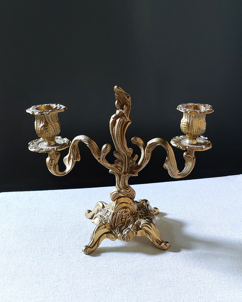 ITALIAN FOOTED CANDLESTICKS, PAIR