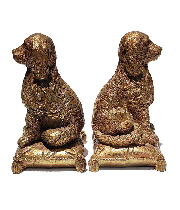 dog bookends bottom view