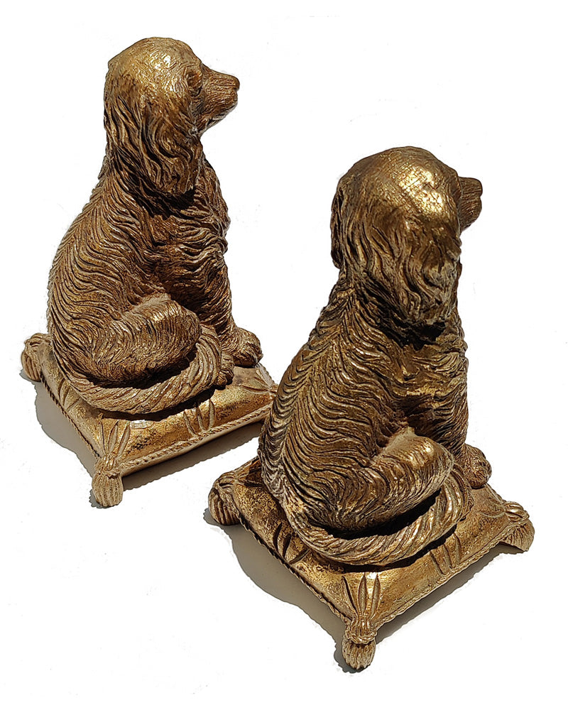 Dogs on pillow bookends