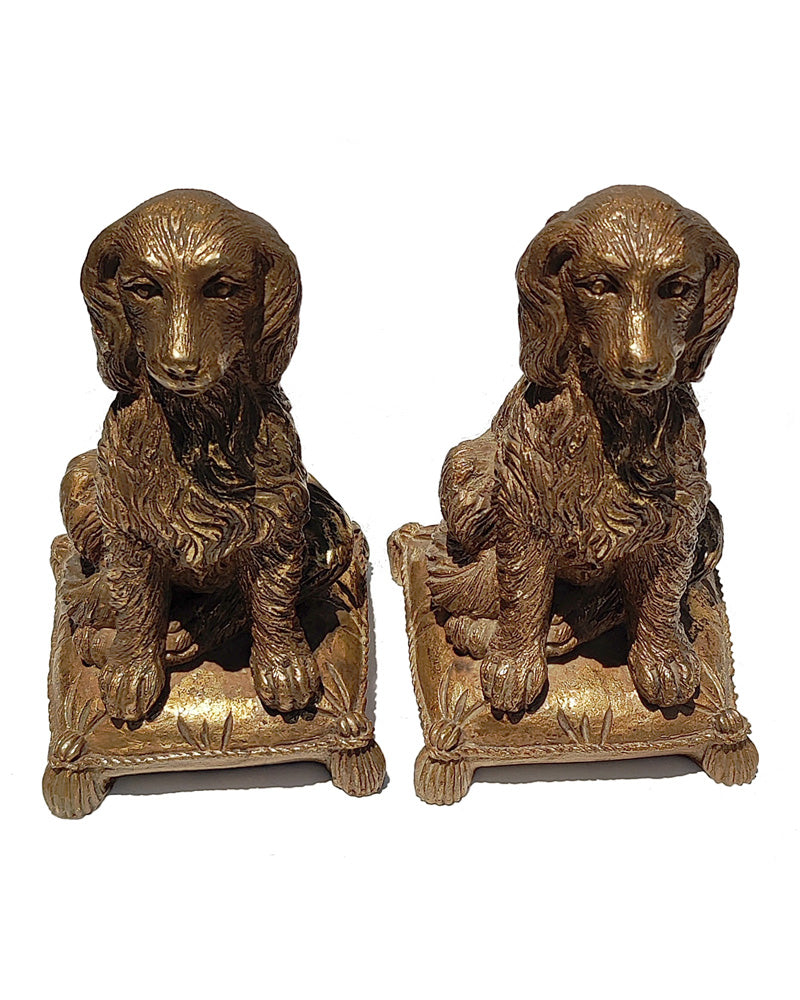 dog bookends top view