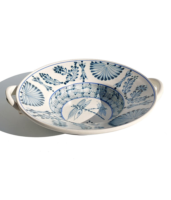 BLUE & WHITE POTTERY BOWL