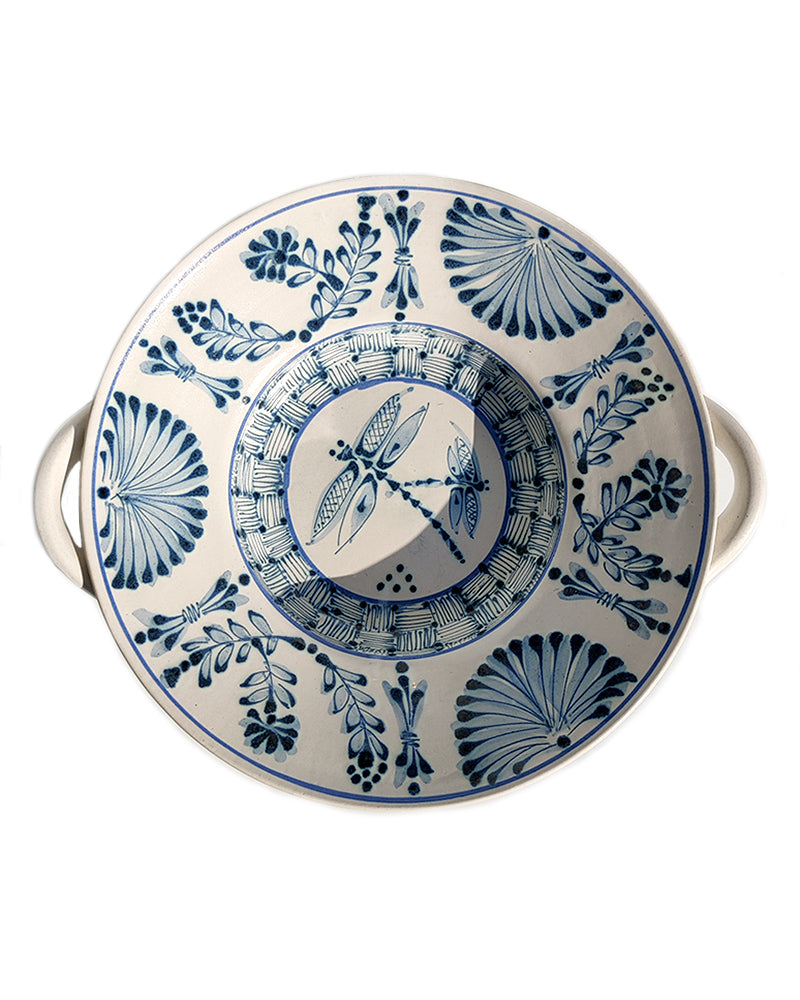 BLUE & WHITE POTTERY BOWL