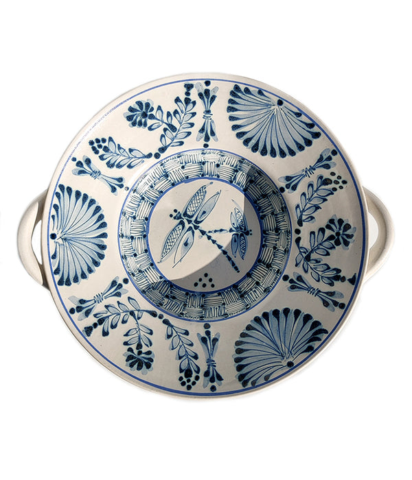 BLUE & WHITE POTTERY BOWL