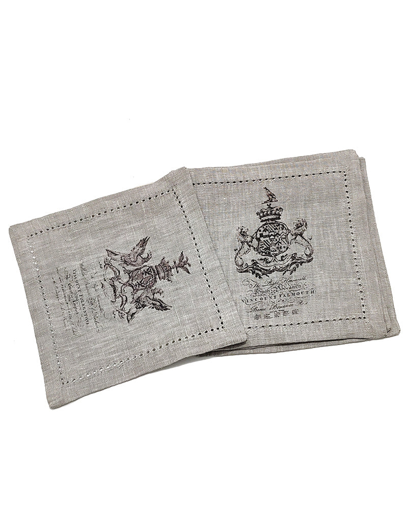 RH ENGLISH ARMORIAL NAPKINS Set