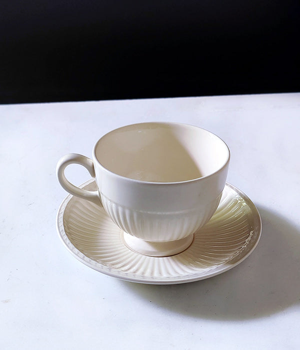 WEDGWOOD EDME FOOTED CUP & SAUCER