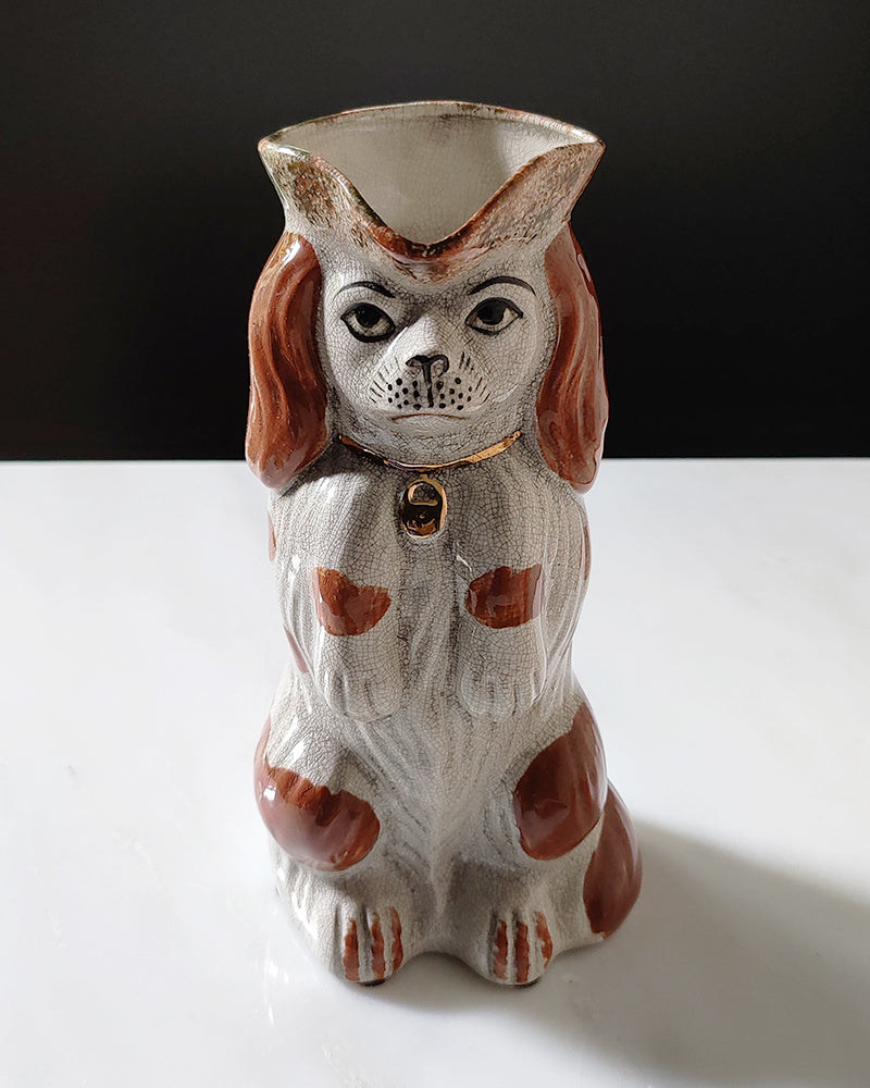 FITZ & FLOYD STAFFORDSHIRE DOG PITCHER