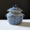 BLUE & WHITE LIDDED JAR