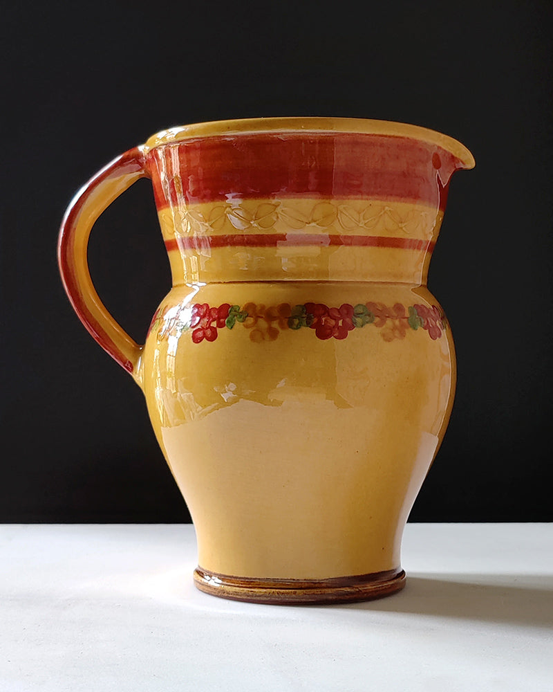 FRENCH GLAZED TERRACOTTA PITCHER No. 2