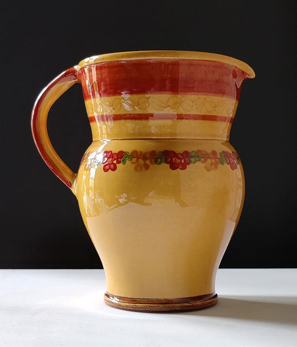 FRENCH GLAZED TERRACOTTA PITCHER No. 2